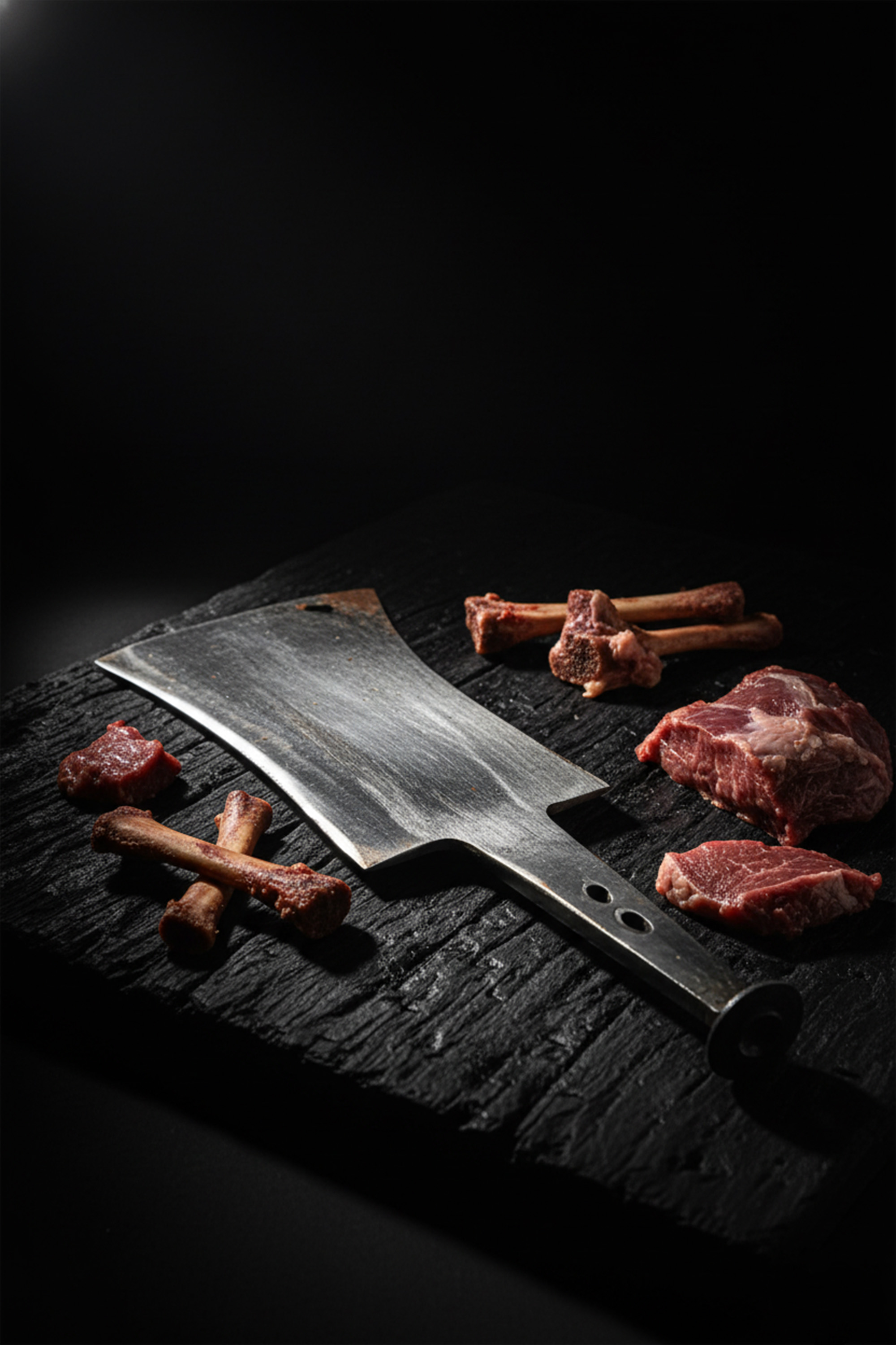 ساتور قصابی متوسط فولاد کربنی ۳۶ سانتی ۱۰۲۰ گرمی