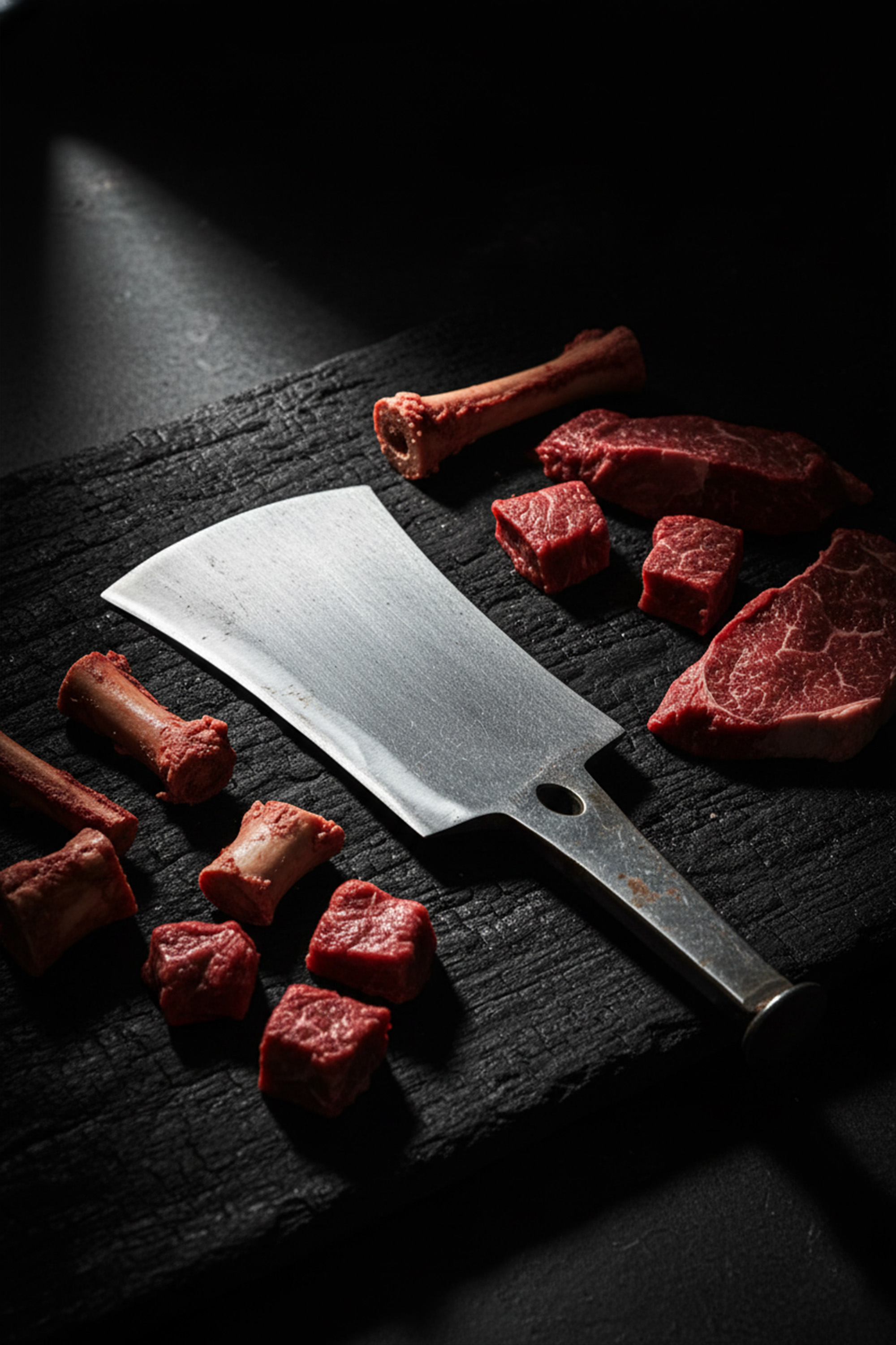 ساتور قصابی کوچک فولاد کربنی ۳۲ سانتی ۹۰۵ گرمی - کد 427