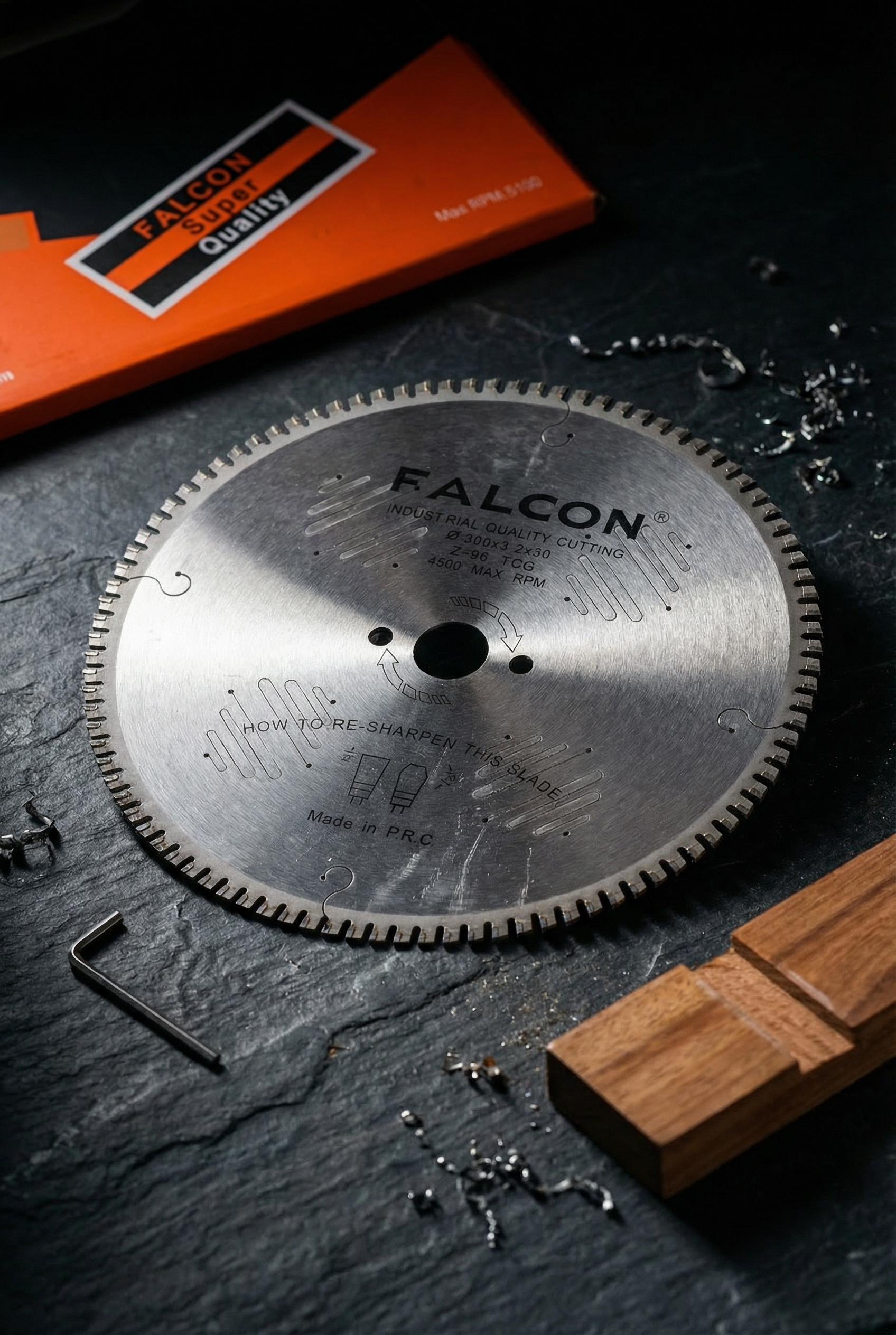 تیغه اره دیسکی TCT فالکون ۳۰۰ میلی‌متر ۹۶ دندانه مخصوص برش چوب - کد 508